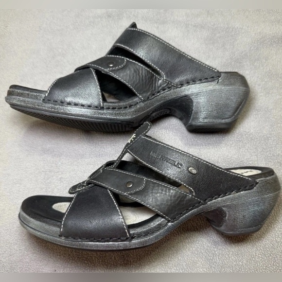 MERRELL Luxe Slide Sandal Womens Size 10 Black Strappy Slip On Cushioned Comfort - Picture 6 of 12